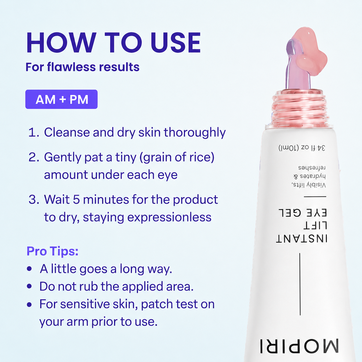 ✨Mopiri Instant Lift Eye Gel - For the look of Puffiness & Bags, Wrinkles, Fine Lines and Dark Circles