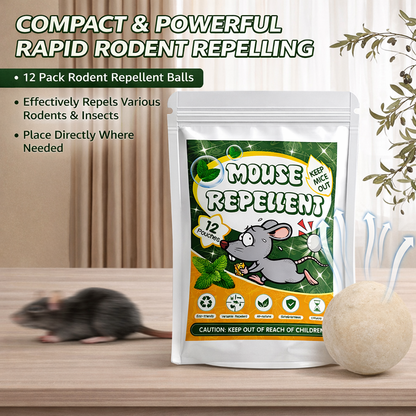 🌿🐭Mopiri™ Natural Essential Oil Rodent Repellent Balls – Plant-Based Mouse Deterrent Paper Balls for Home, Garage & Car (12 Pack)