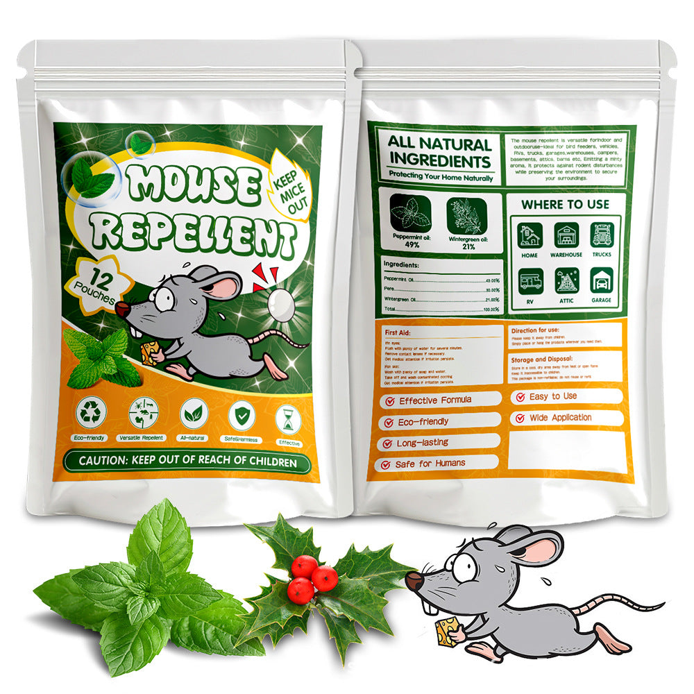 🌿🐭Mopiri™ Natural Essential Oil Rodent Repellent Balls – Plant-Based Mouse Deterrent Paper Balls for Home, Garage & Car (12 Pack)